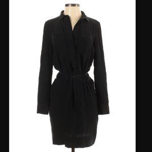 Silk DVF Black Shirt Dress